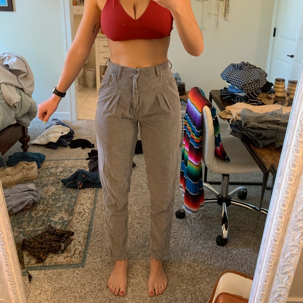 Grey corduroy pants from American Eagle